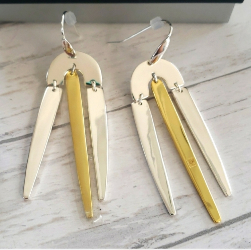 Robert Lee Miller gold/silver dangle earrings